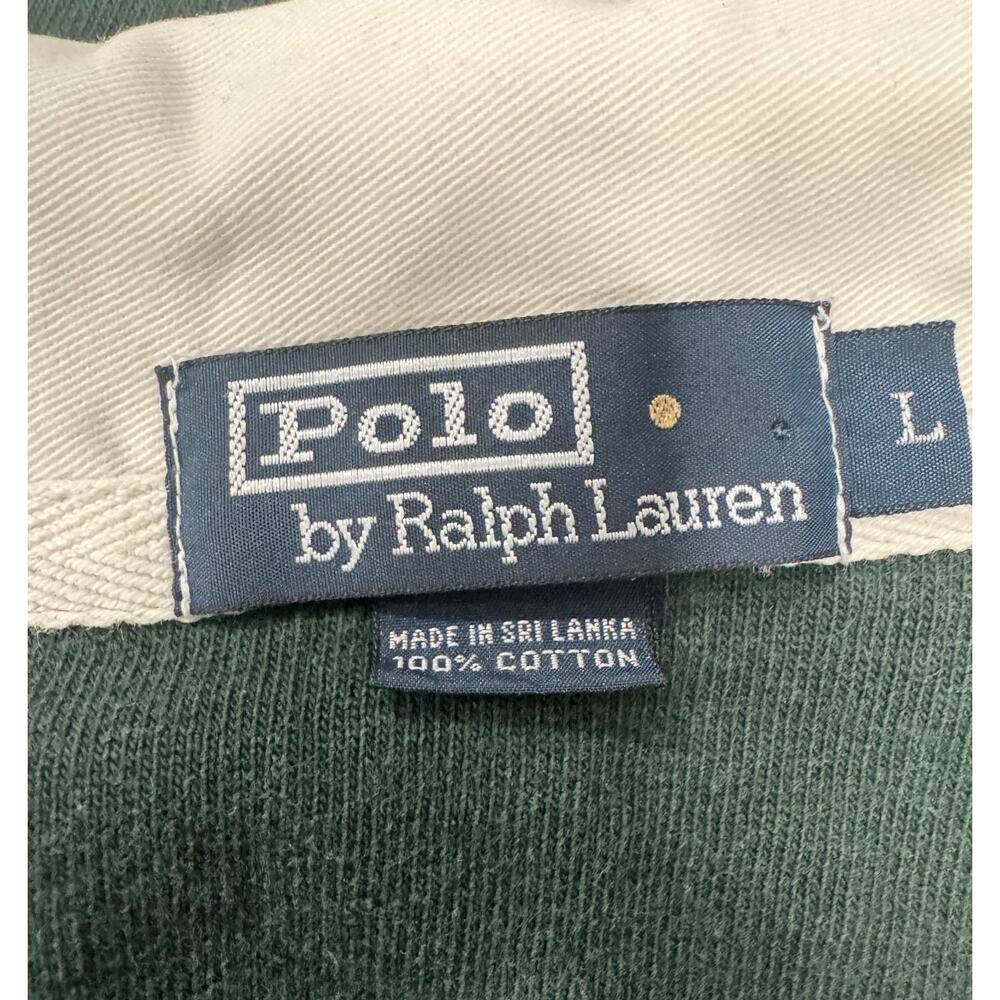 POLO by Ralph Lauren Vintage Striped Rugby Shirt Academia Preppy Size L - Picture 4 of 5